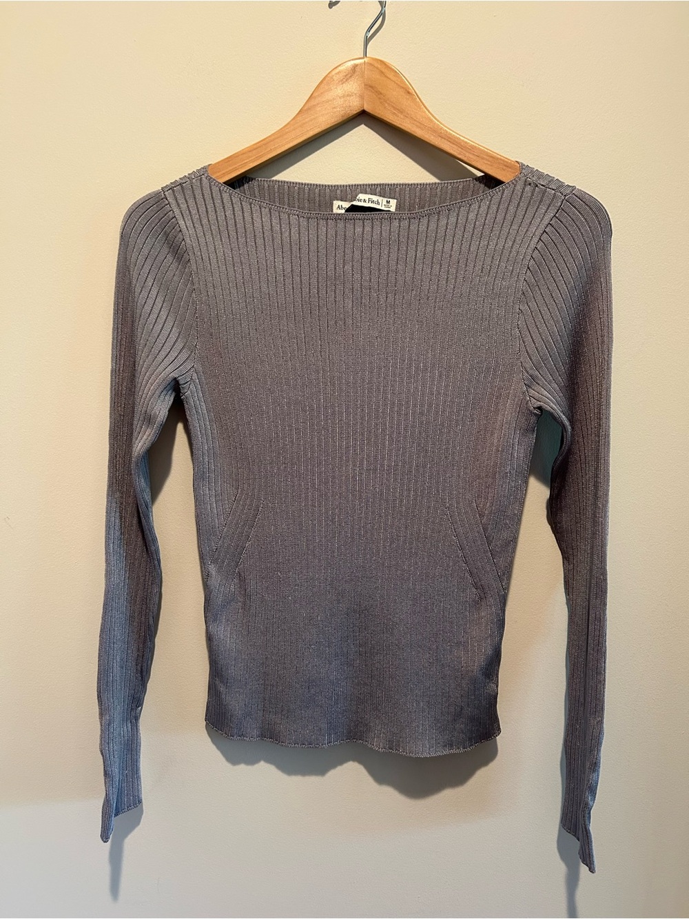 Abercrombie & Fitch Ribbed Long-Sleeve Top